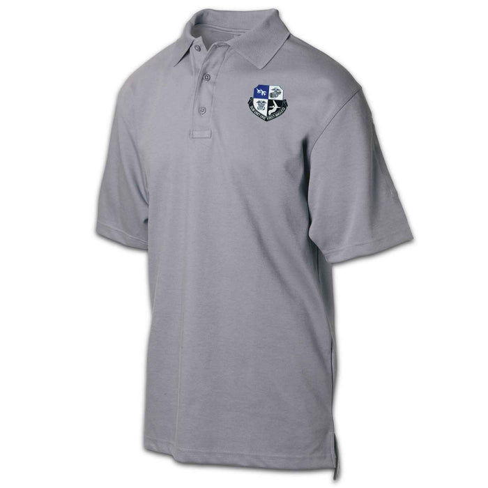 SU-1 1st Anglico Patch Golf Shirt Gray - SGT GRIT