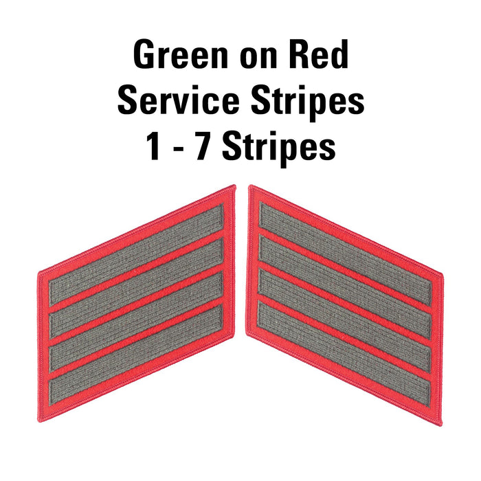 Green on Red Service Stripes - SGT GRIT