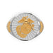 Sterling Silver Ring With 14k Gold EGA and Customizable Side Emblems - SGT GRIT