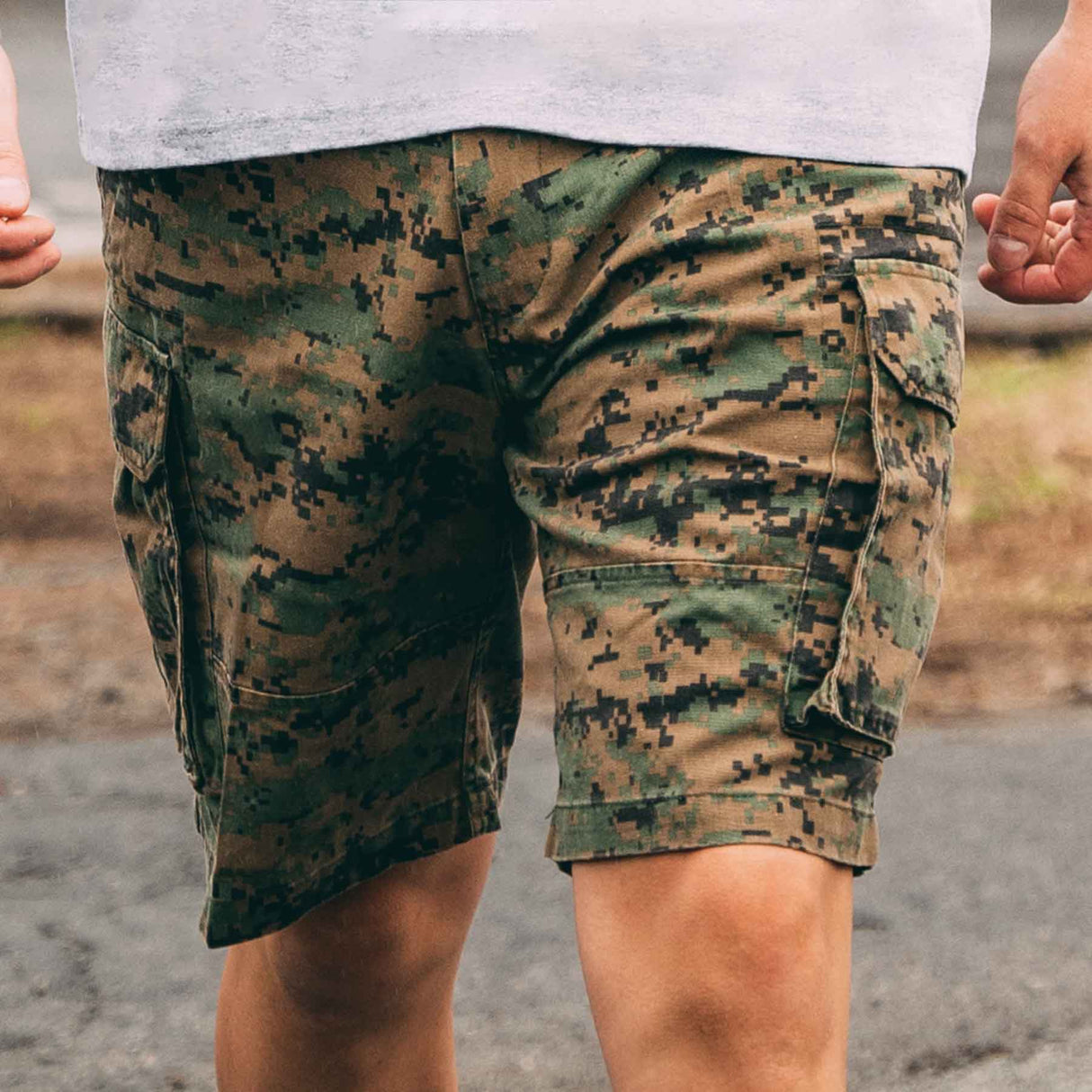 WOODLAND DIGITAL CAMO CARGO SHORTS - SGT GRIT