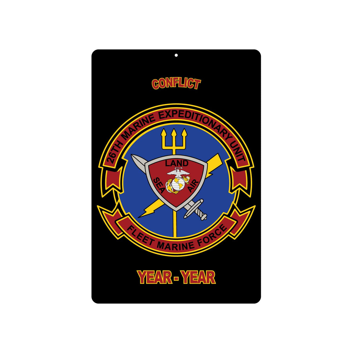 26th Marines Expeditionary Unit FMF Metal Sign - SGT GRIT