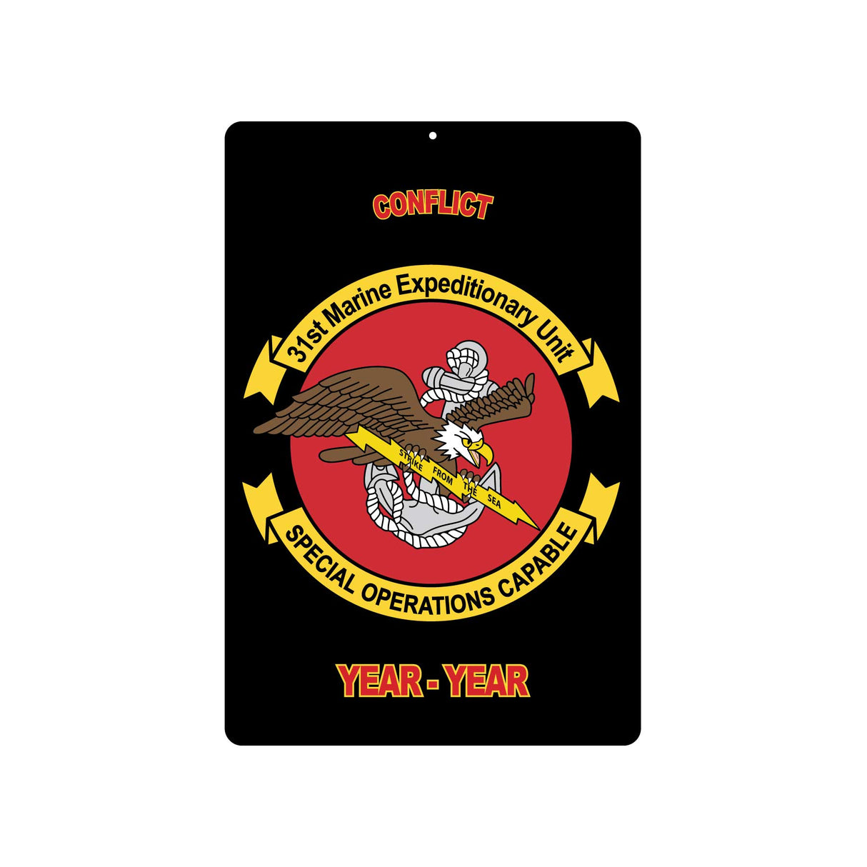 31st MEU Maritime Contingency Force Metal Sign - SGT GRIT