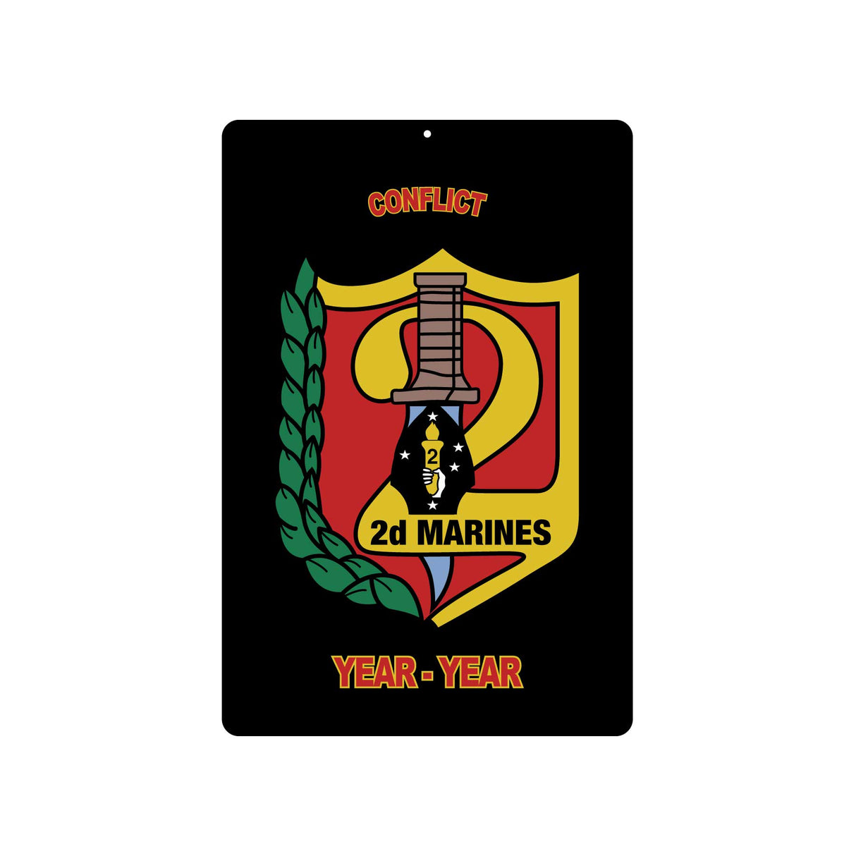 2nd Marines Regimental Metal Sign - SGT GRIT