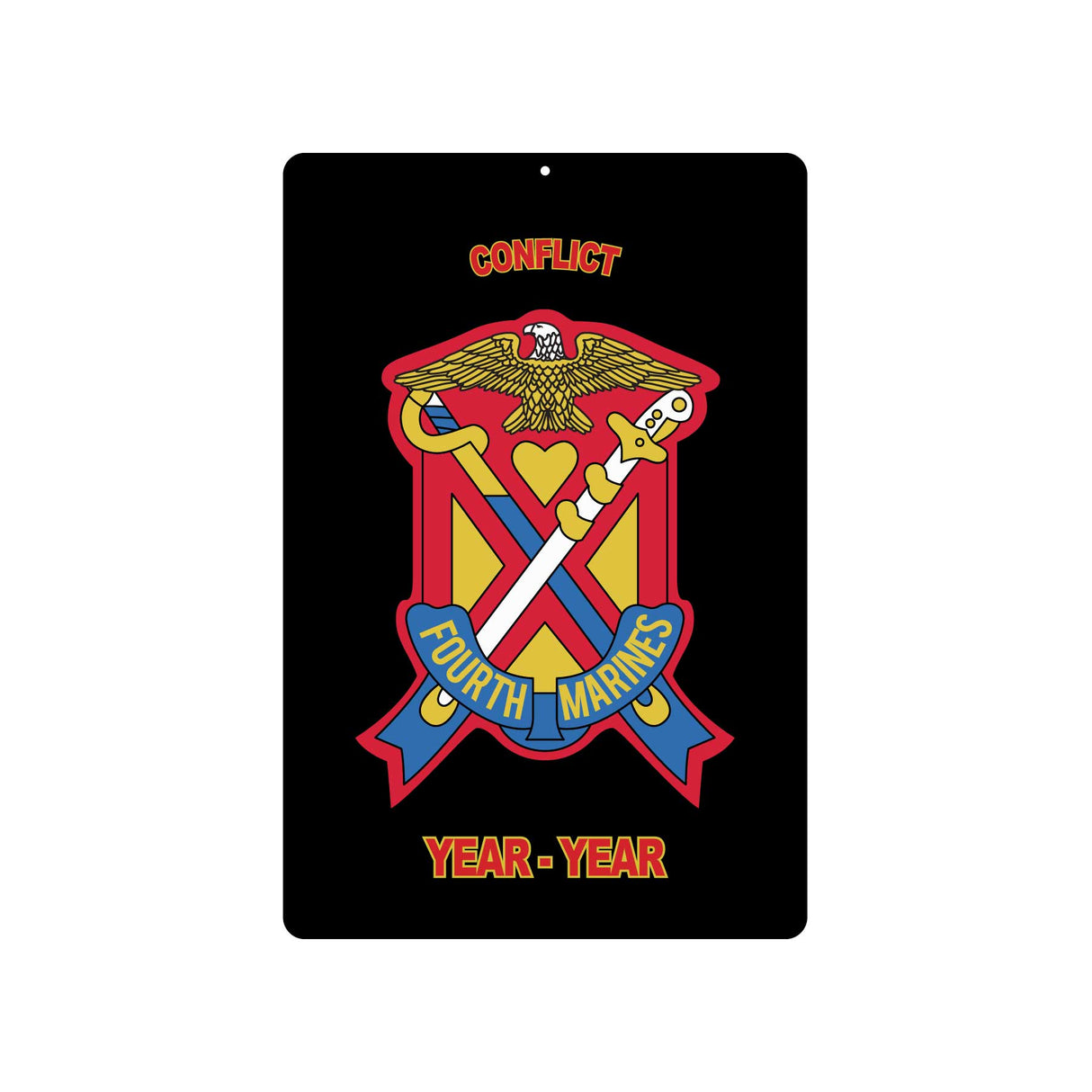 4th Marines Regimental Metal Sign - SGT GRIT