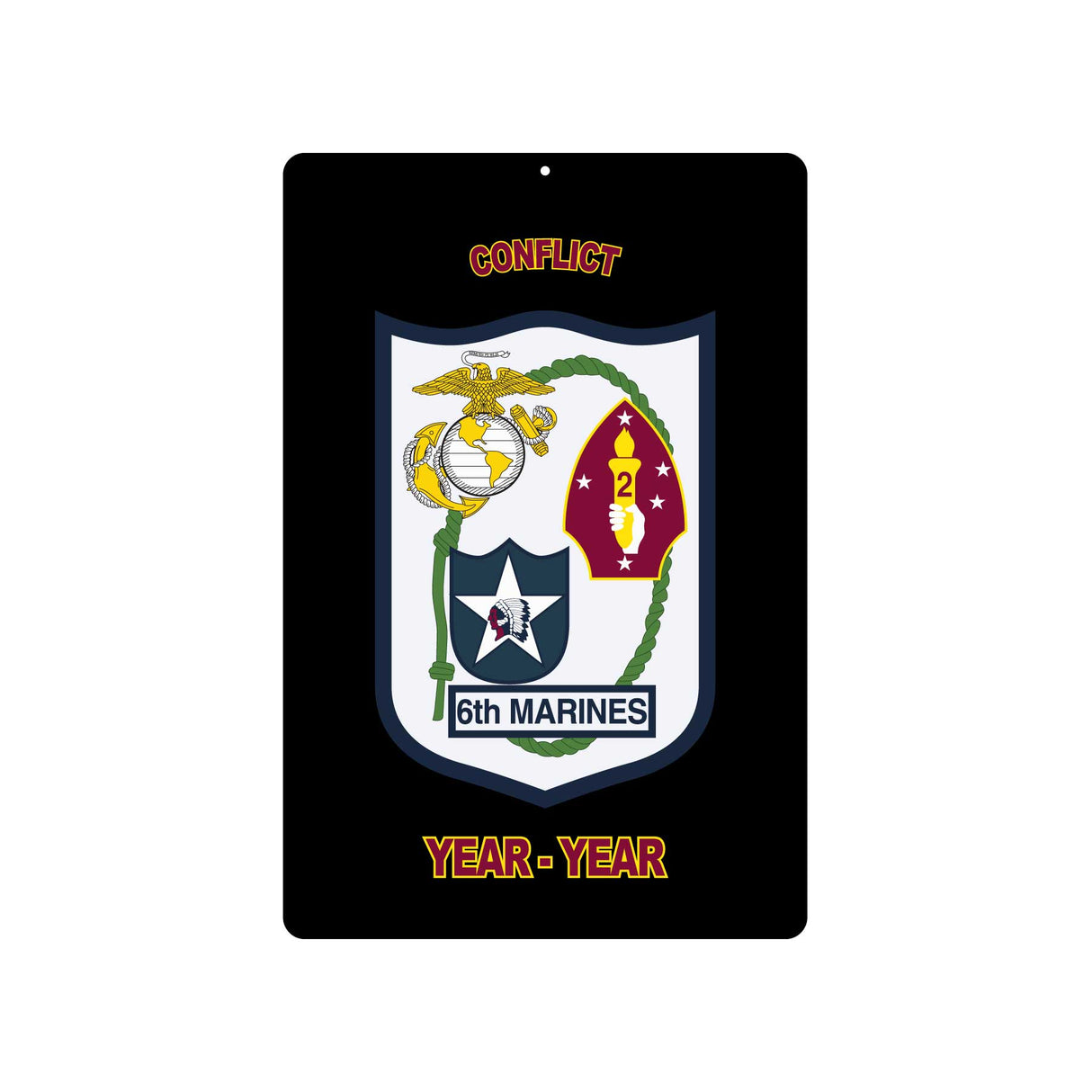 6th Marines Regimental Metal Sign - SGT GRIT