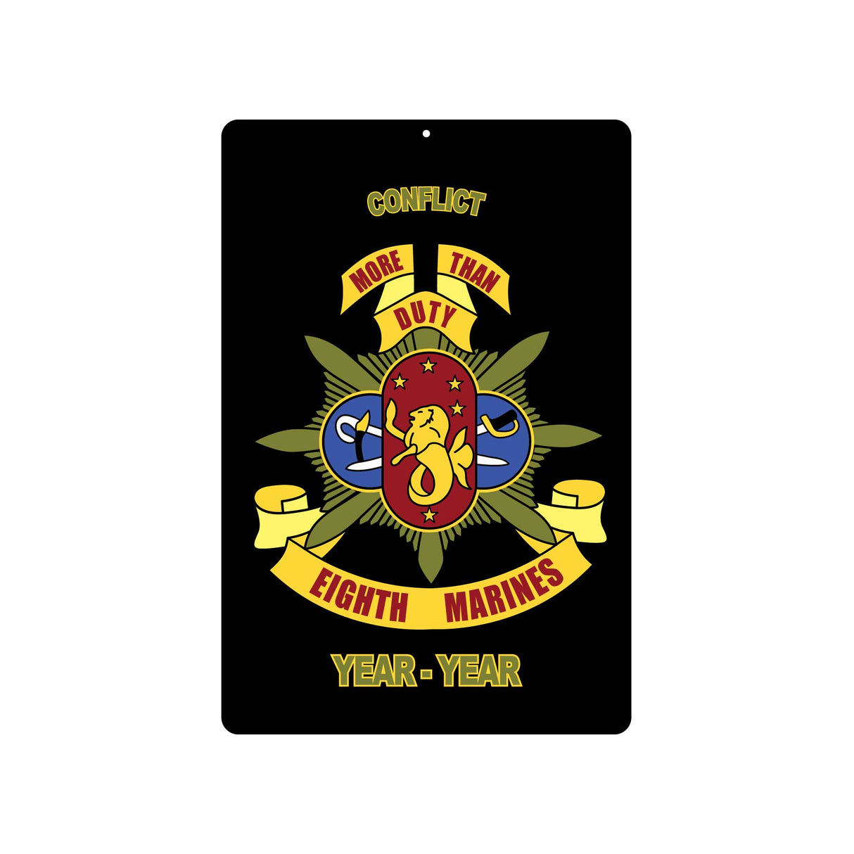 8th Marines Regimental Metal Sign - SGT GRIT