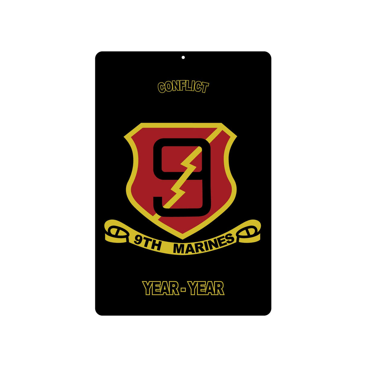 9th Marines Regimental Metal Sign - SGT GRIT