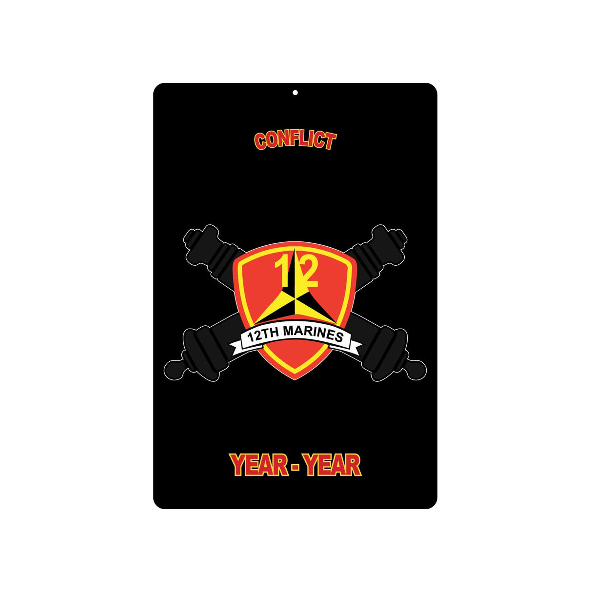 12th Marines Regimental Metal Sign - SGT GRIT