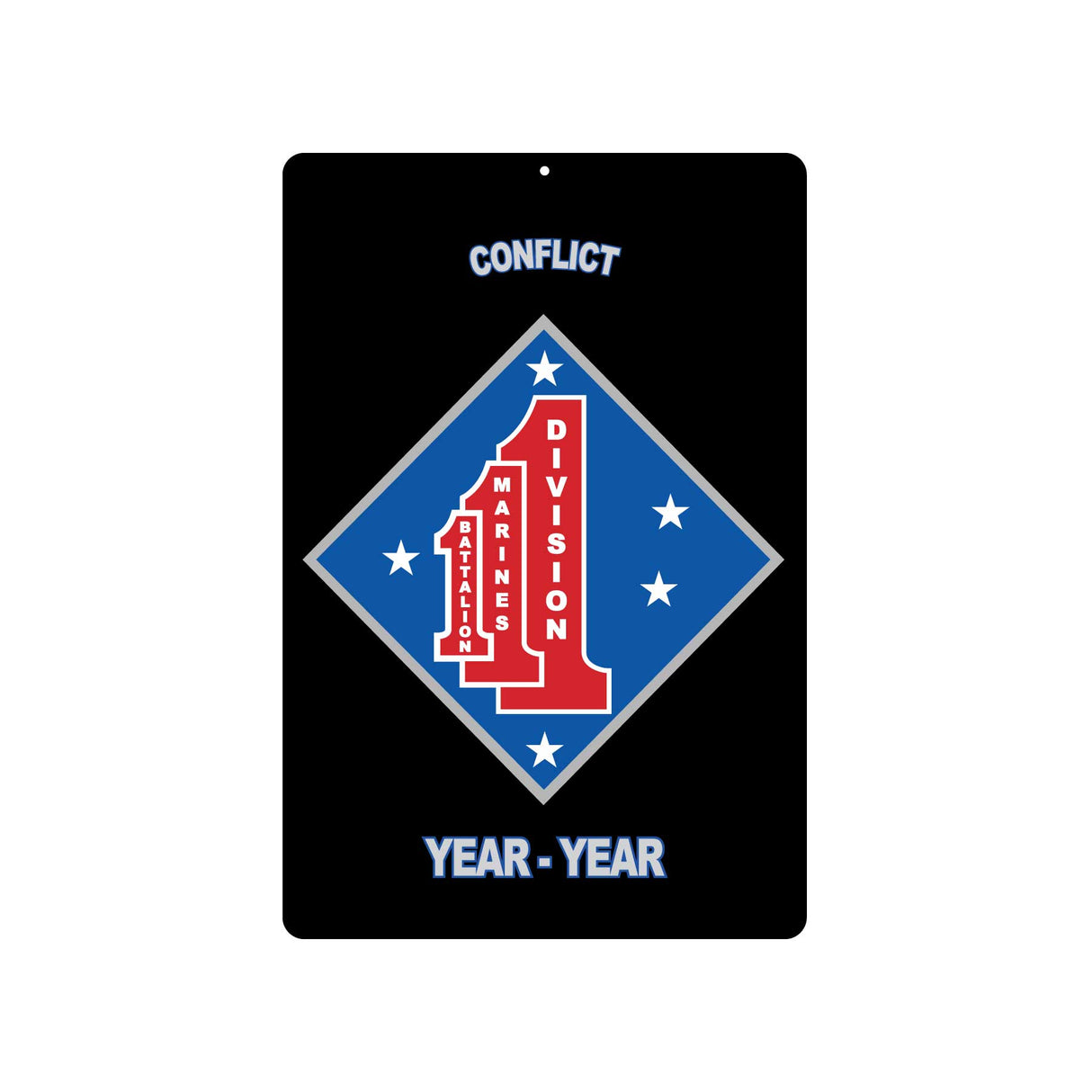 1st Battalion 1st Marines Metal Sign - SGT GRIT