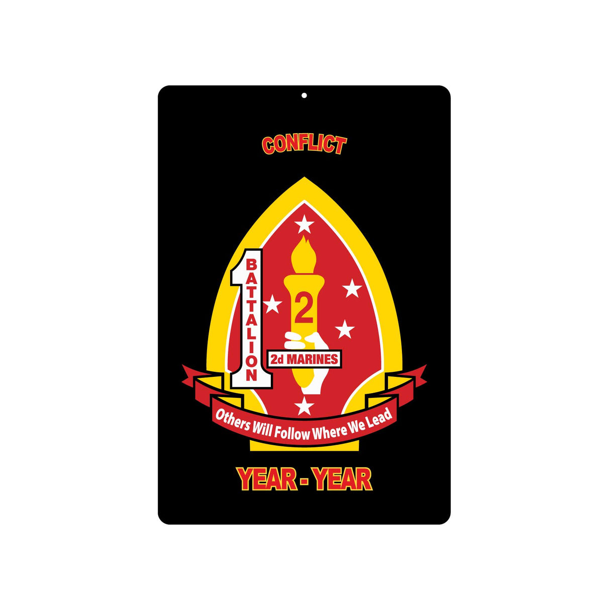 1st Battalion 2nd Marines Metal Sign - SGT GRIT