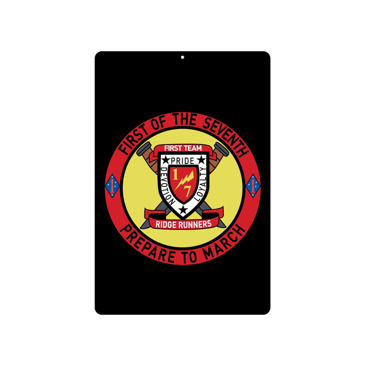 1/7 First of the Seventh Metal Sign - SGT GRIT