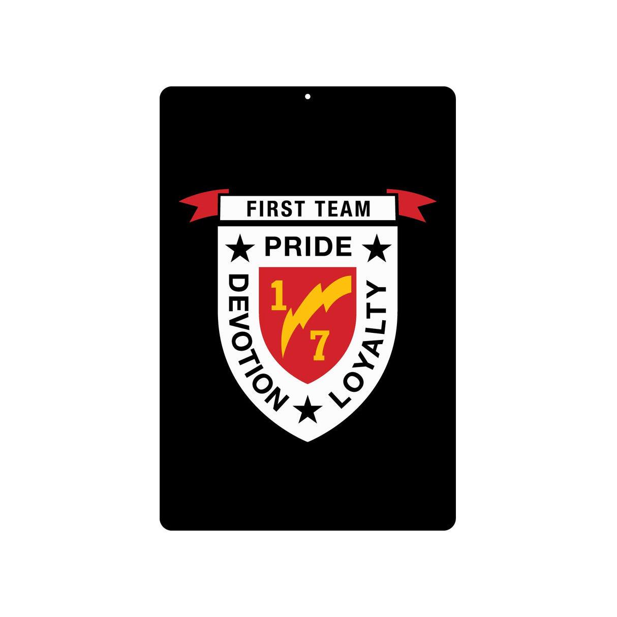 1st Battalion 7th Marines Metal Sign - SGT GRIT