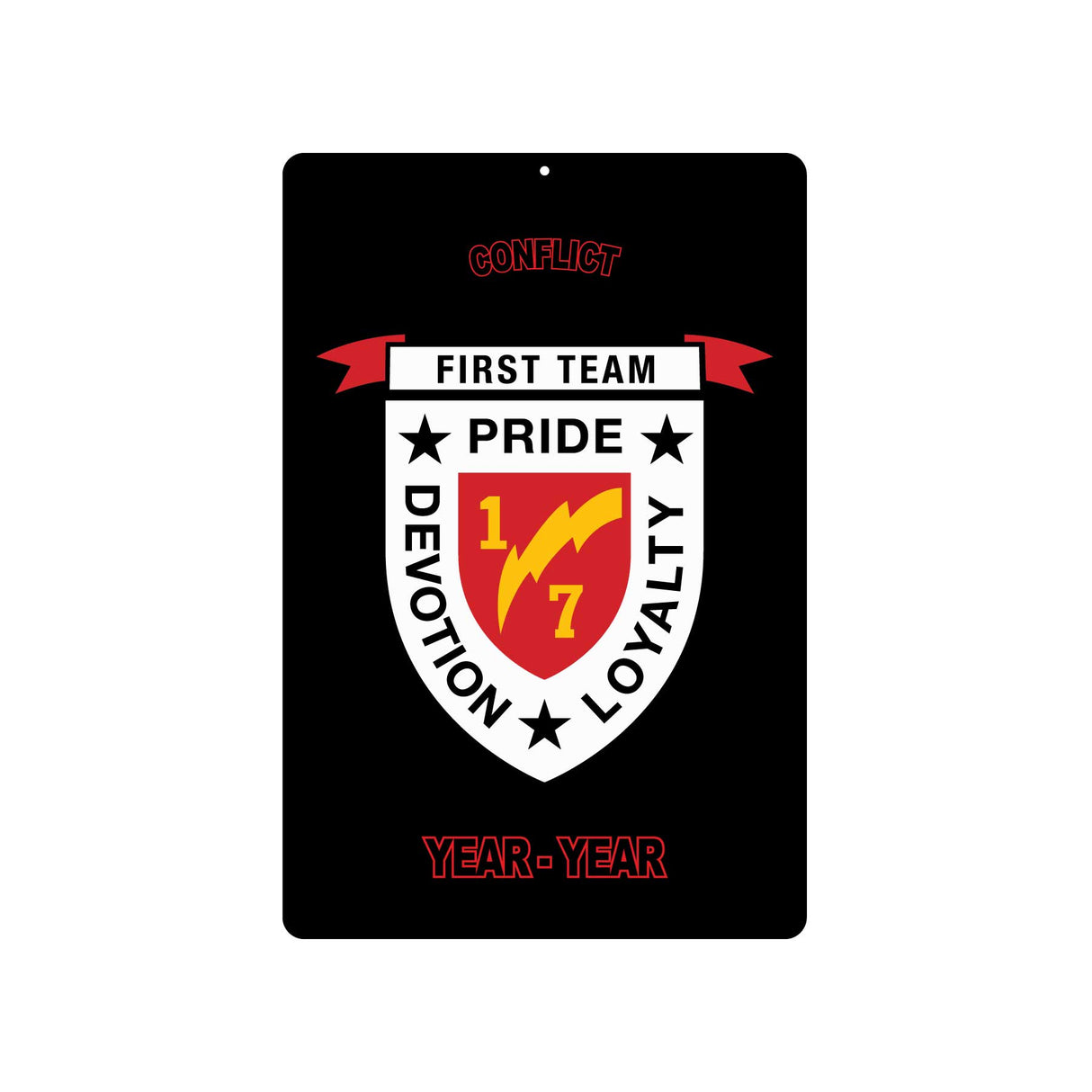 1st Battalion 7th Marines Metal Sign - SGT GRIT