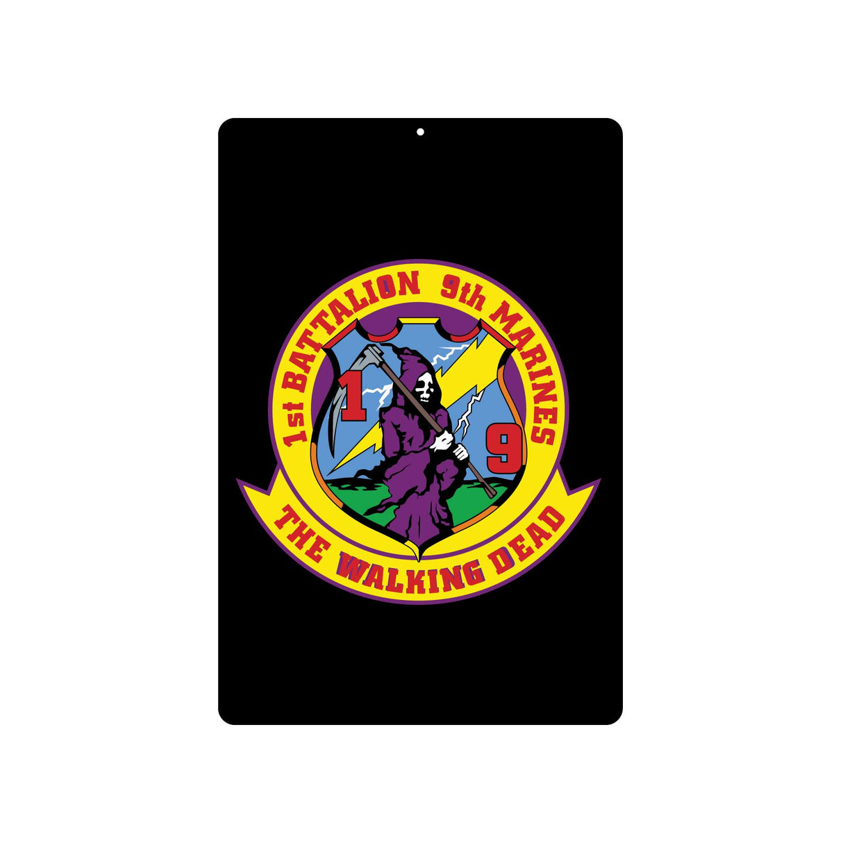 1st Battalion 9th Marines Metal Sign - SGT GRIT