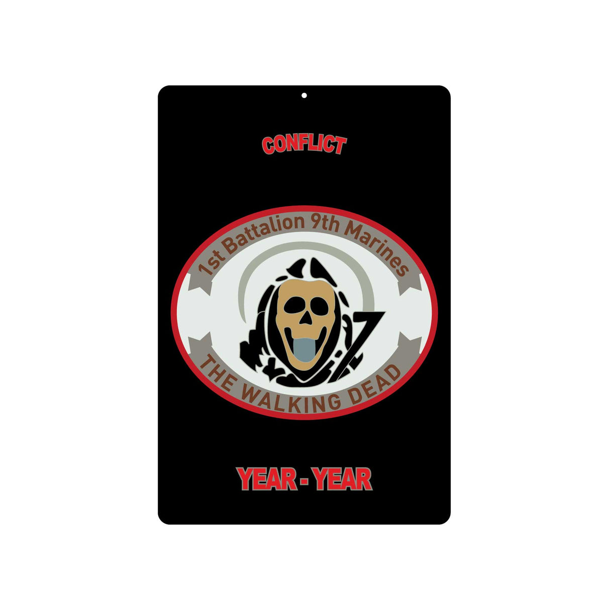 1st Battalion 9th Marines Metal Sign - SGT GRIT