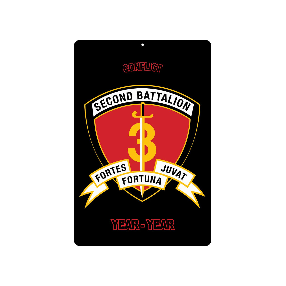 2nd Battalion 3rd Marines Metal Sign - SGT GRIT