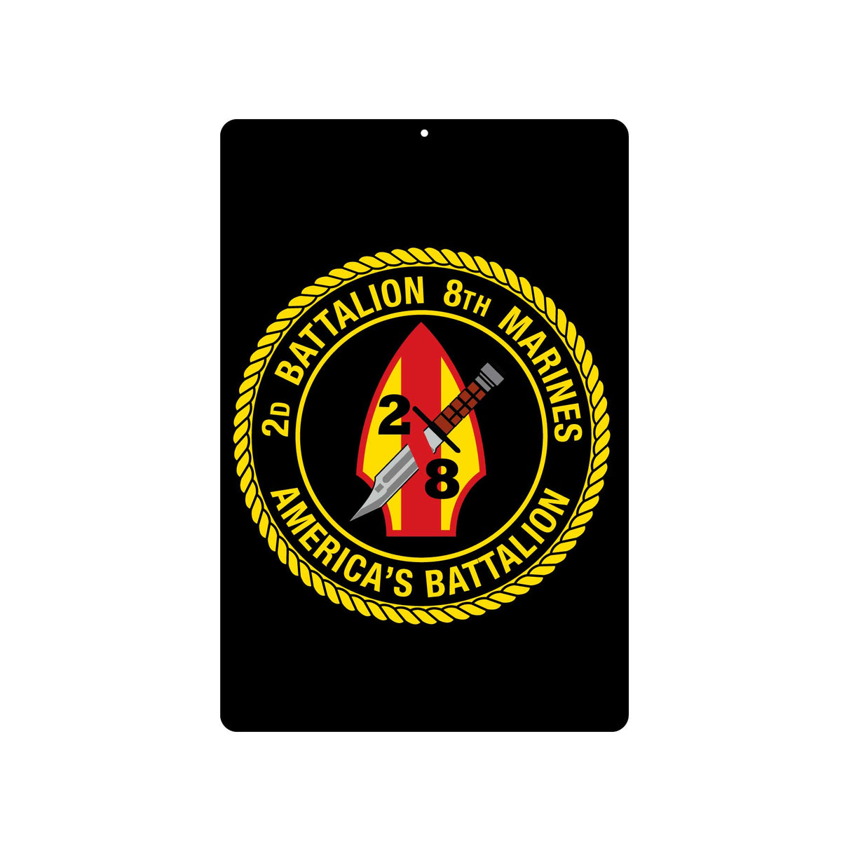 2nd Battalion 8th Marines Metal Sign - SGT GRIT