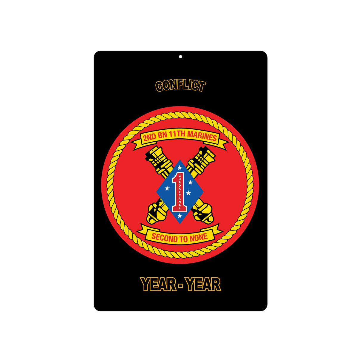 2nd Battalion 11th Marines Metal Sign - SGT GRIT