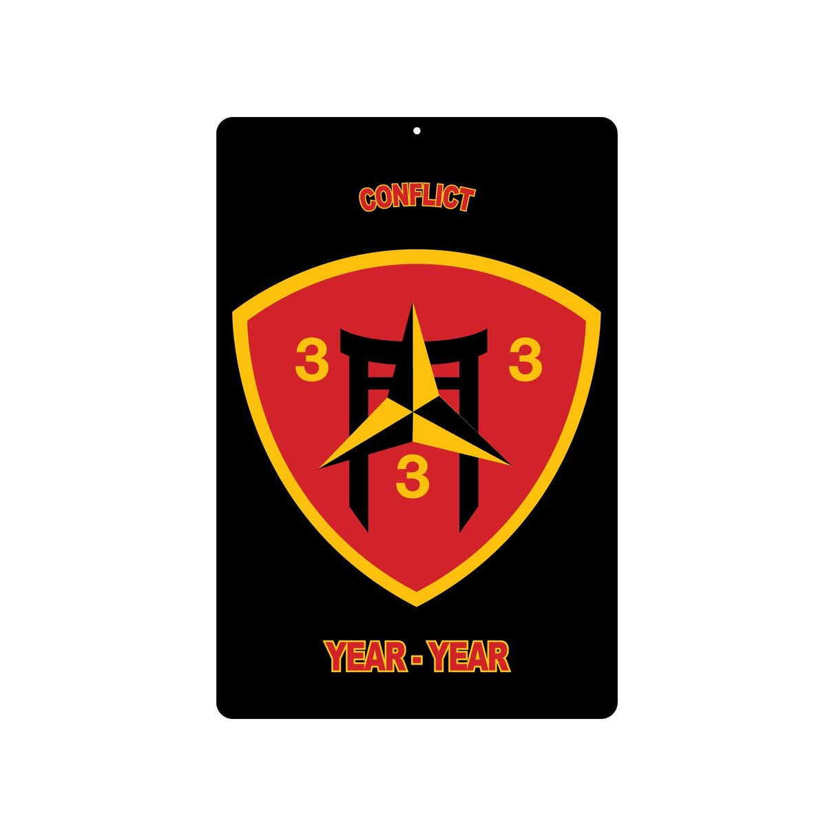 3rd Battalion 3rd Marines Metal Sign - SGT GRIT