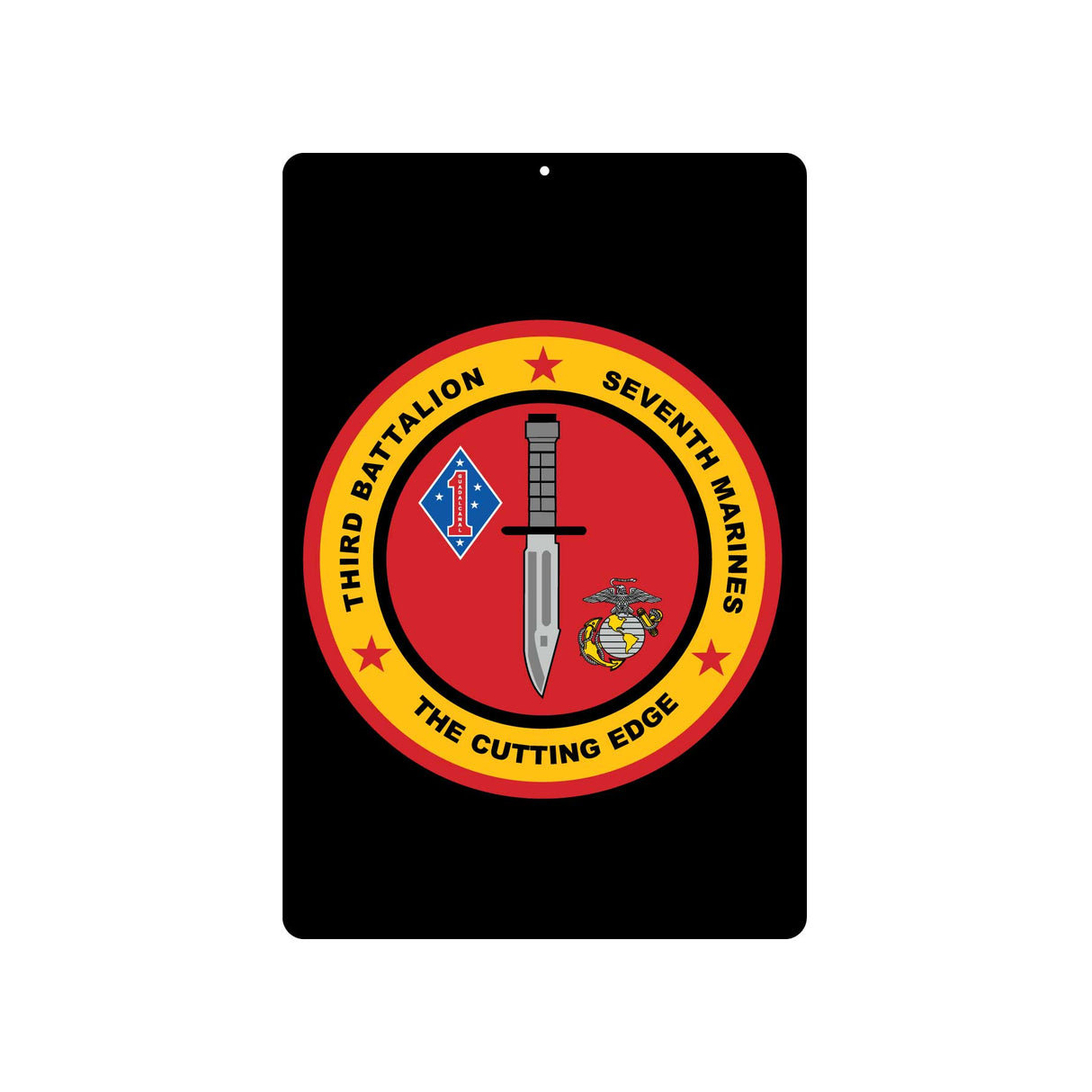 3rd Battalion 7th Marines Metal Sign - SGT GRIT