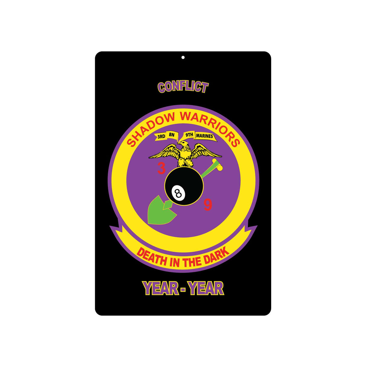 3rd Battalion 9th Marines Metal Sign - SGT GRIT