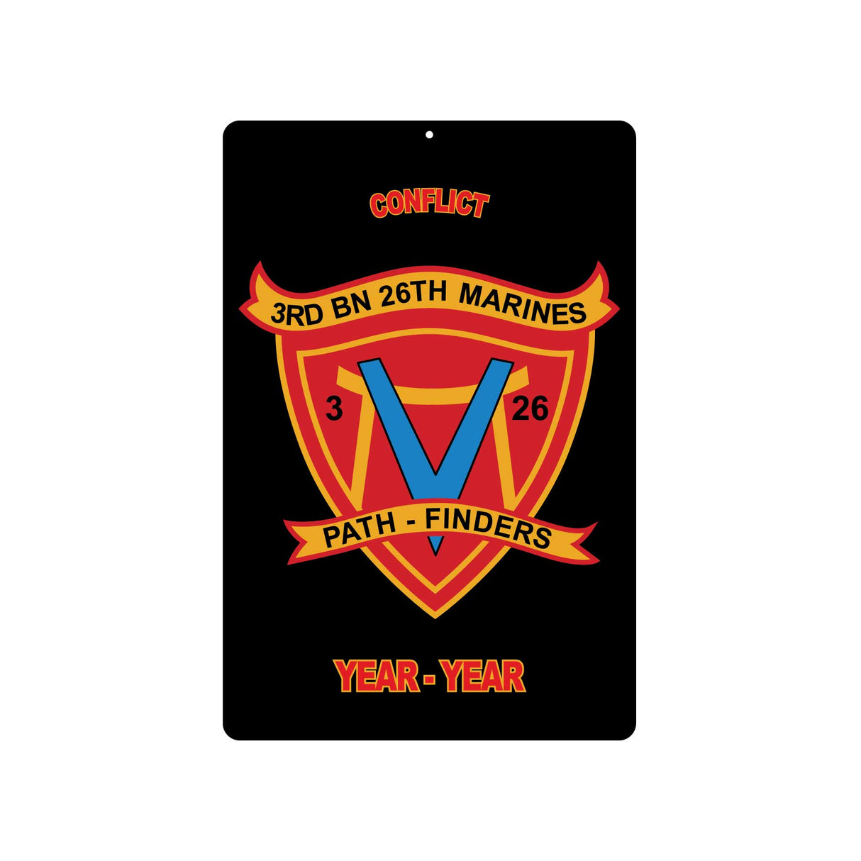 3rd Battalion 26th Marines Metal Sign - SGT GRIT