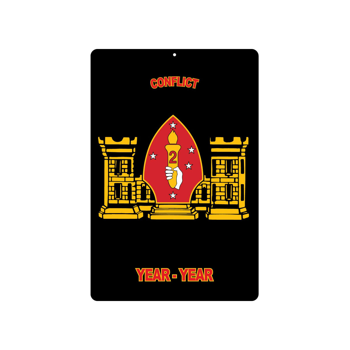 2nd Engineer Battalion Metal Sign - SGT GRIT