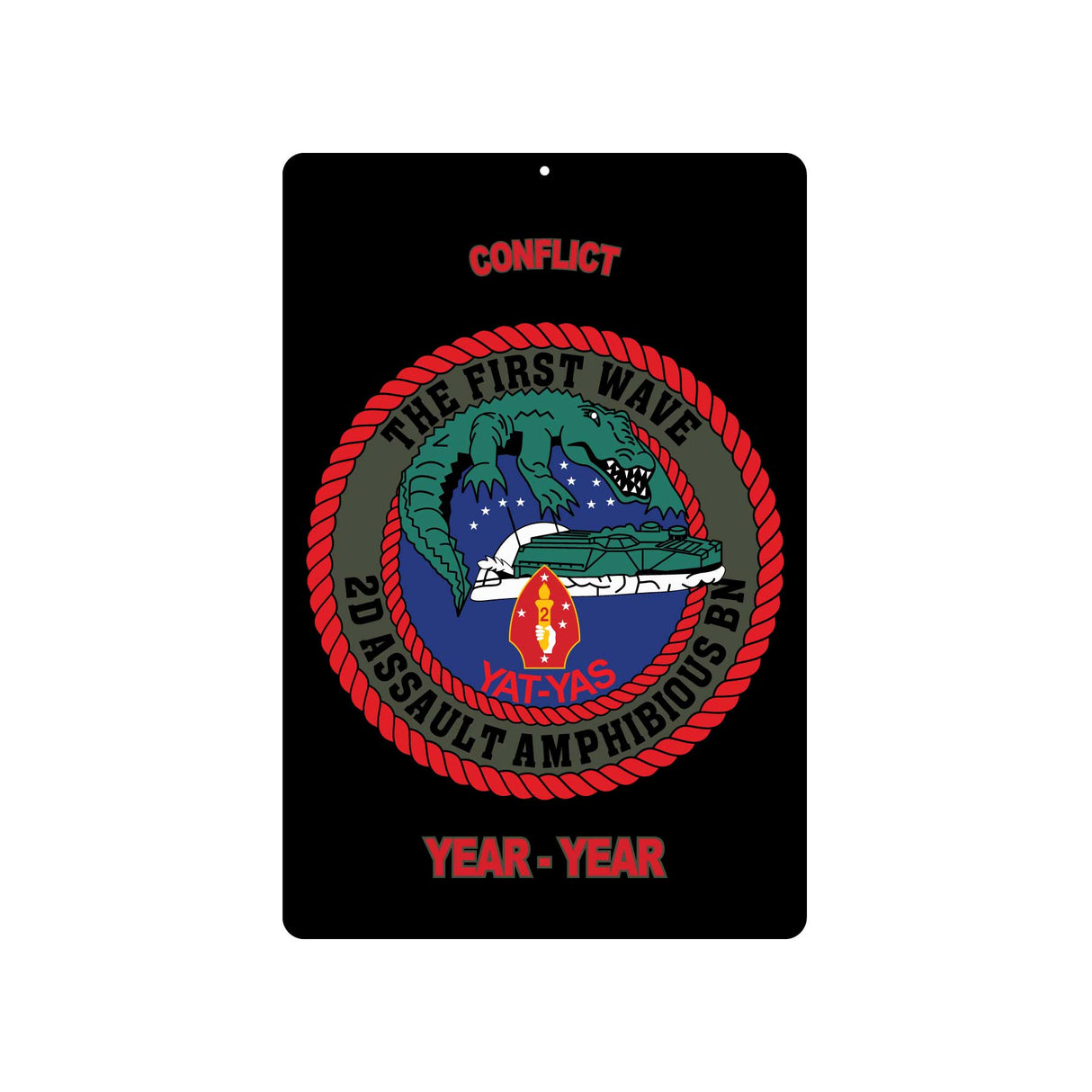 2nd Assualt Amphibious Battalion Metal Sign - SGT GRIT