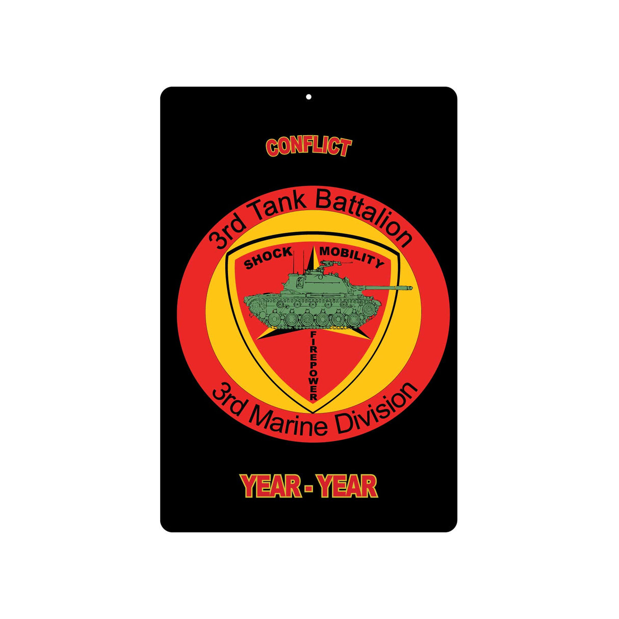 3rd Tank Battalion Metal Sign - SGT GRIT