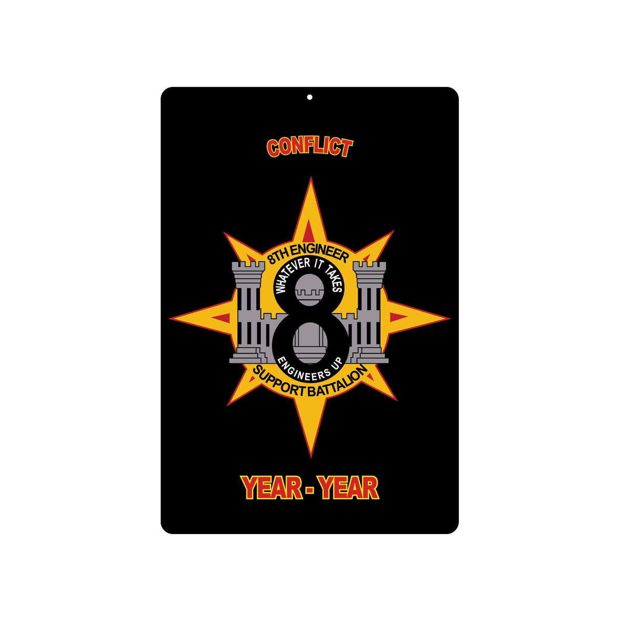 8th Engineer Battalion Metal Sign - SGT GRIT