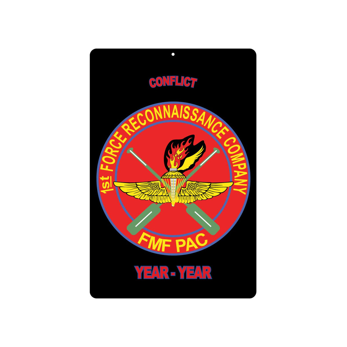 1st Force Recon FMF PAC Metal Sign - SGT GRIT