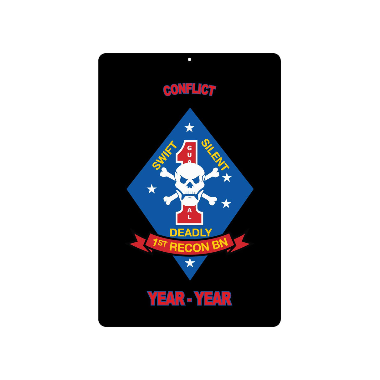 1st Recon Battalion Metal Sign - SGT GRIT