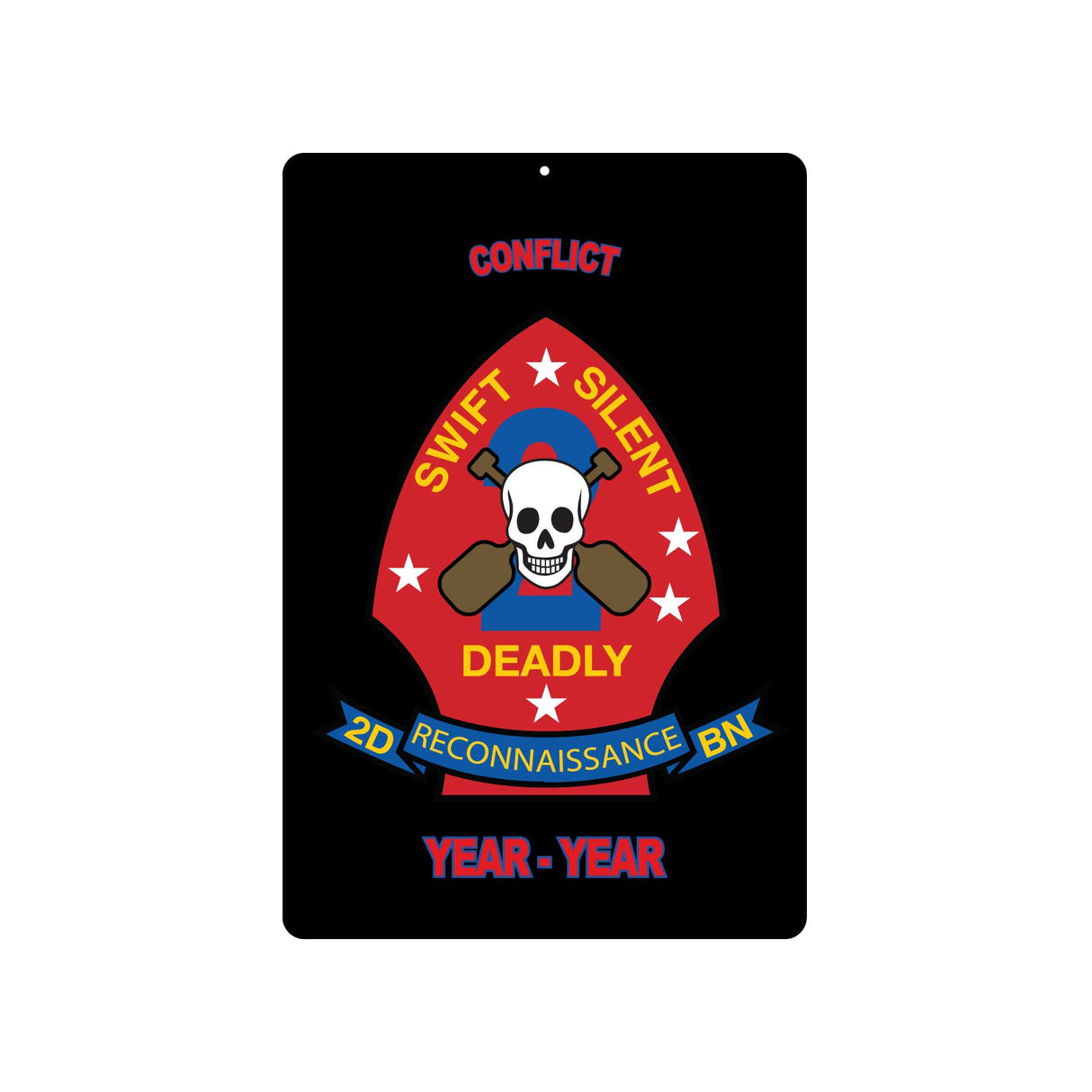 2nd Reconnaissance Battalion Metal Sign - SGT GRIT