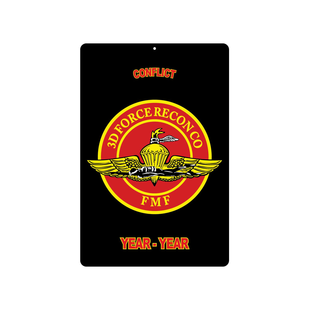 3rd Force Recon FMF Metal Sign - SGT GRIT