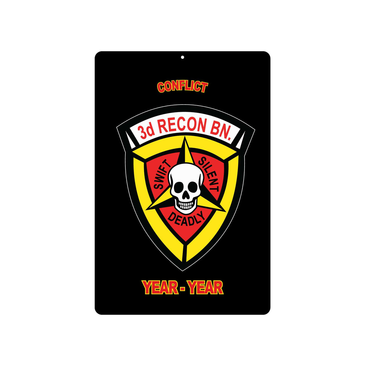 3rd Recon Battalion Metal Sign - SGT GRIT