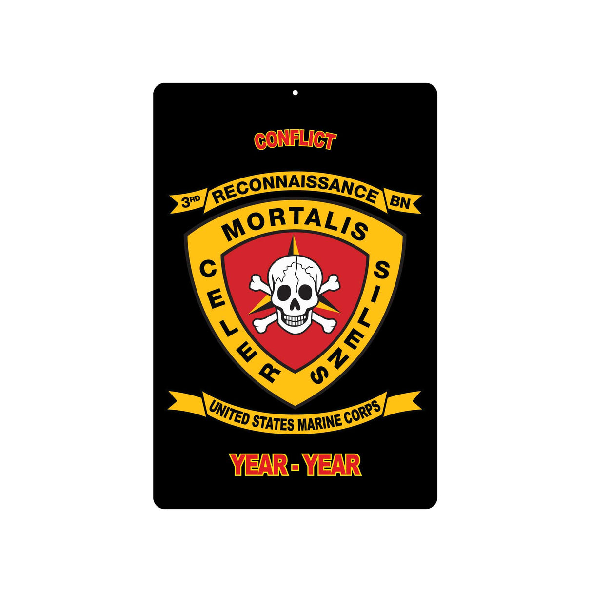 3rd Recon Battalion Metal Sign - SGT GRIT