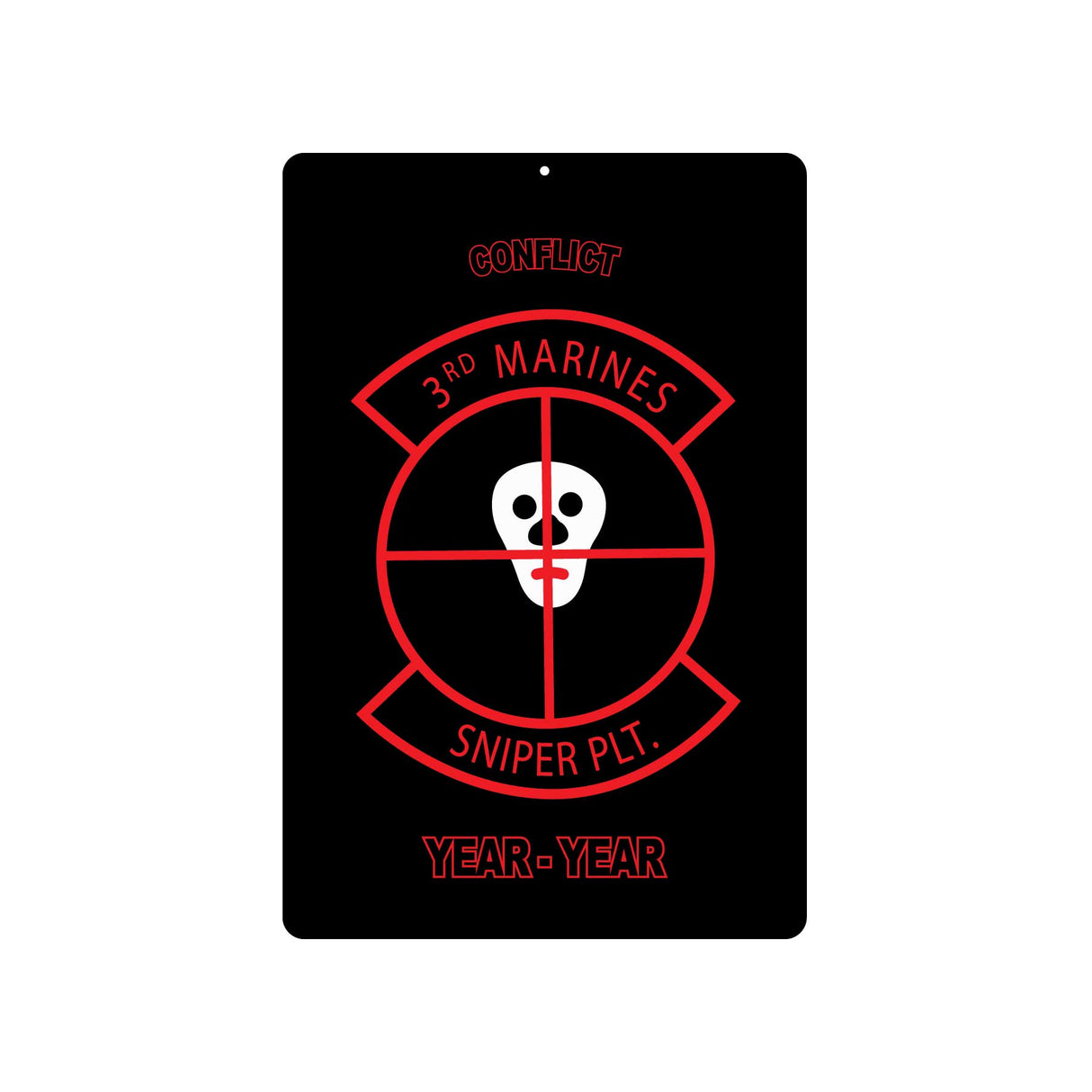 3rd Marines Sniper Platoon Metal Sign - SGT GRIT