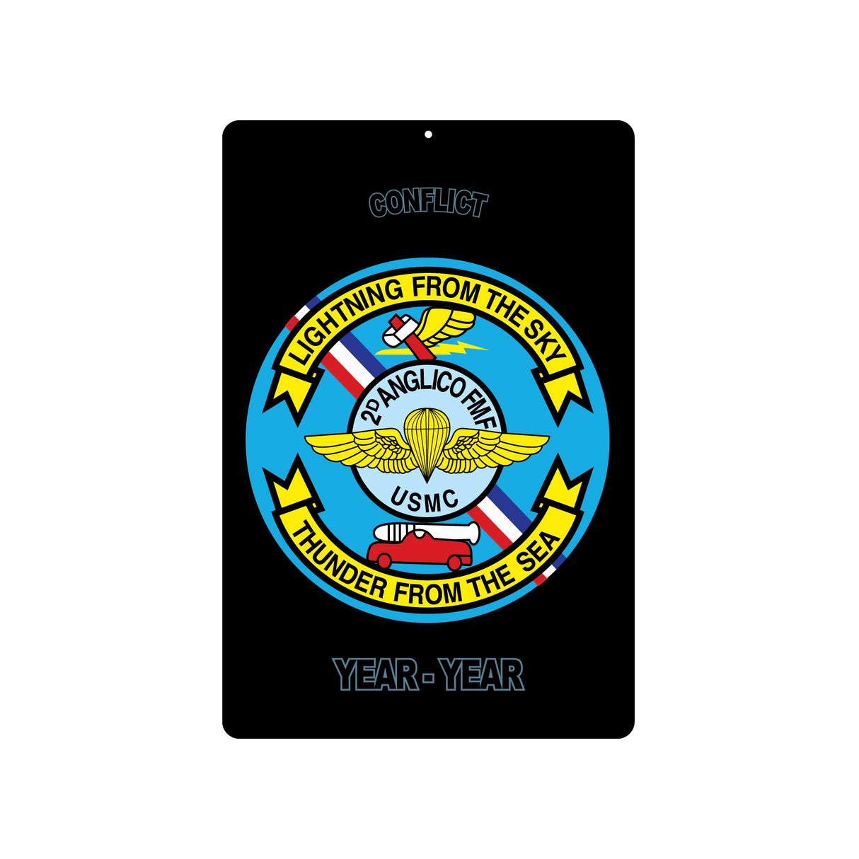 2D Anglico FMF Metal Sign - SGT GRIT