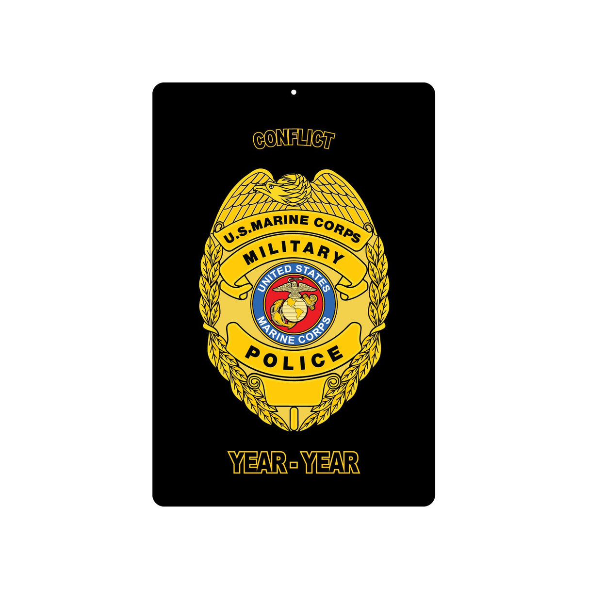 Military Police Badge Metal Sign - SGT GRIT