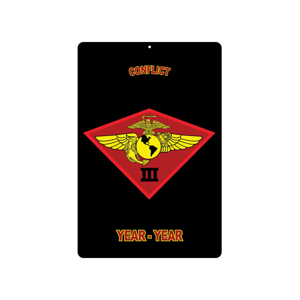 3rd Marine Air Wing Metal Sign - SGT GRIT