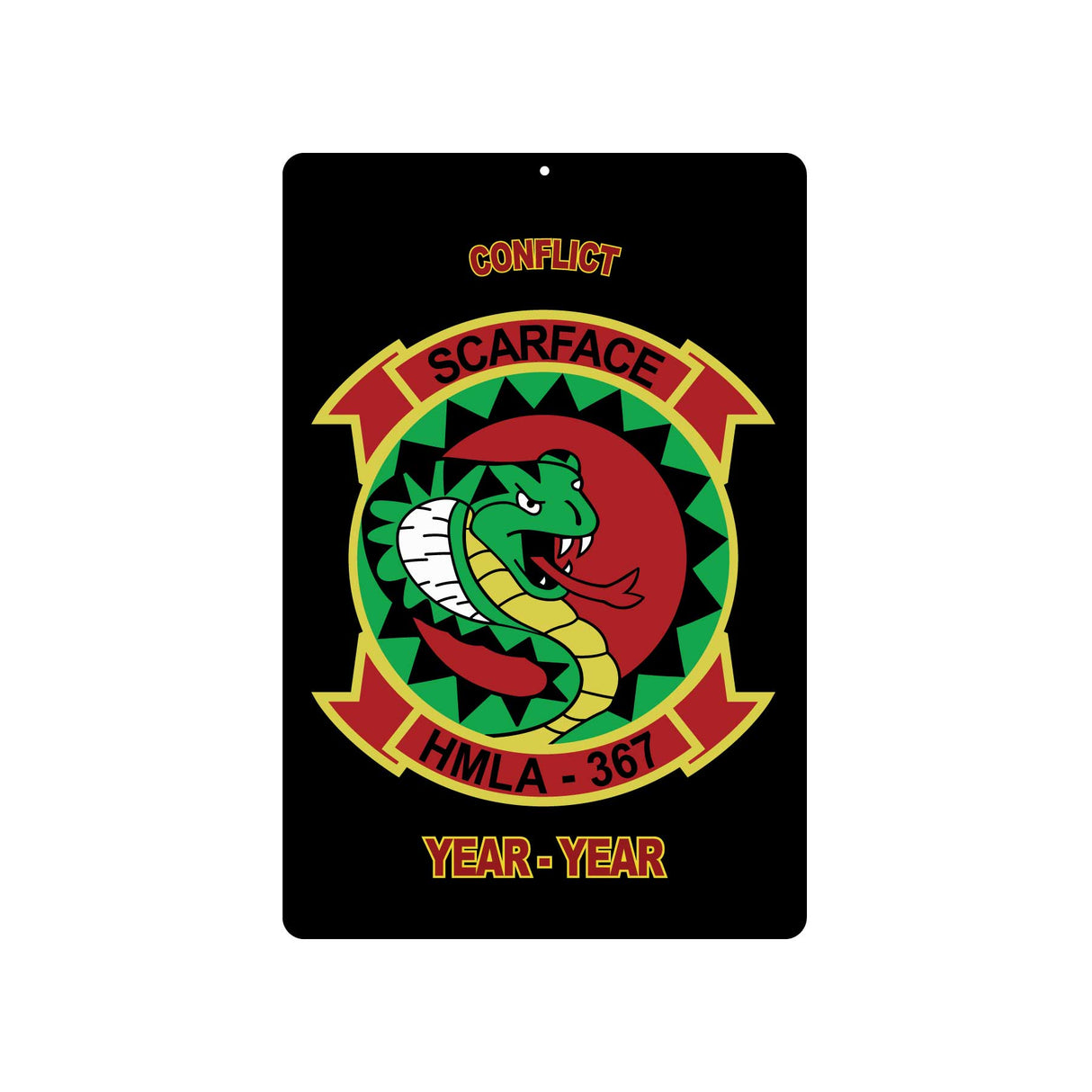 HMLA-367 Scarface Metal Sign - SGT GRIT