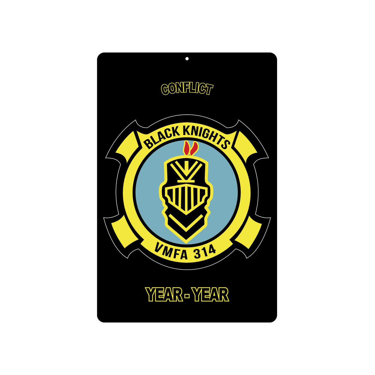 VMFA-314 Black Knights Metal Sign - SGT GRIT