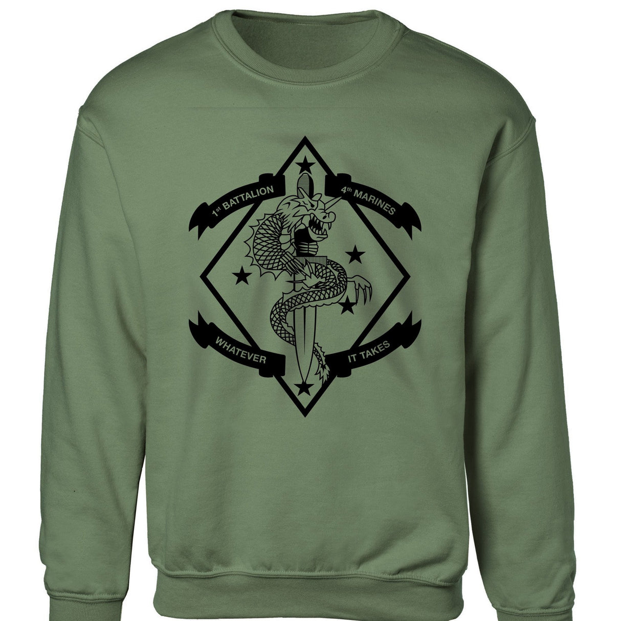 1st Battalion 4th Marines Sweatshirt - SGT GRIT