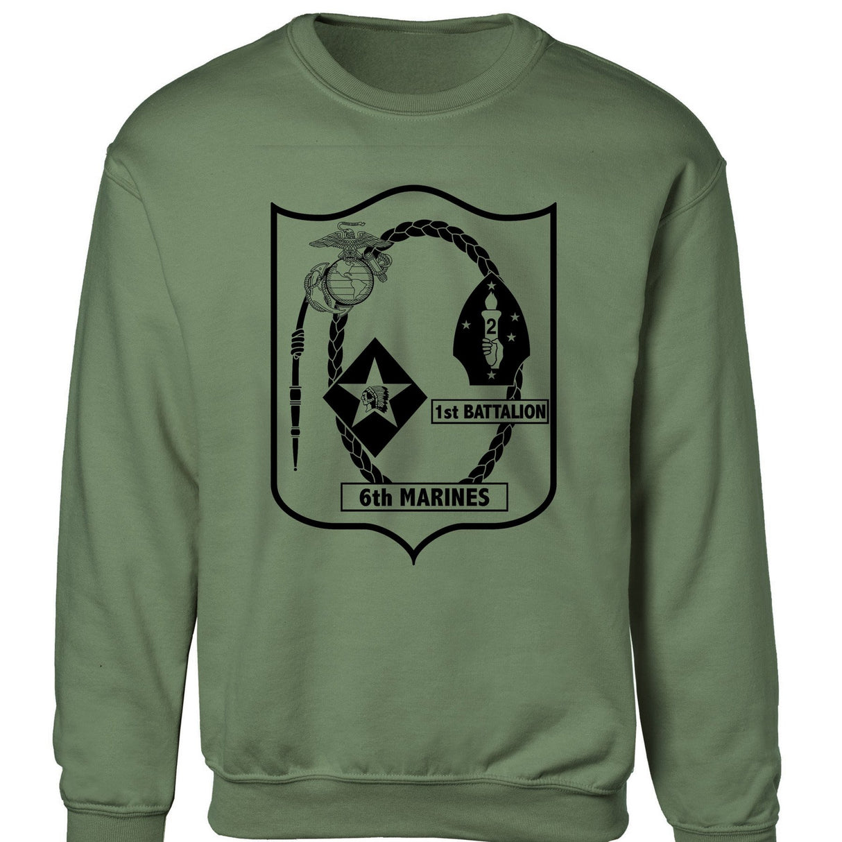 1st Battalion 6th Marines Sweatshirt - SGT GRIT