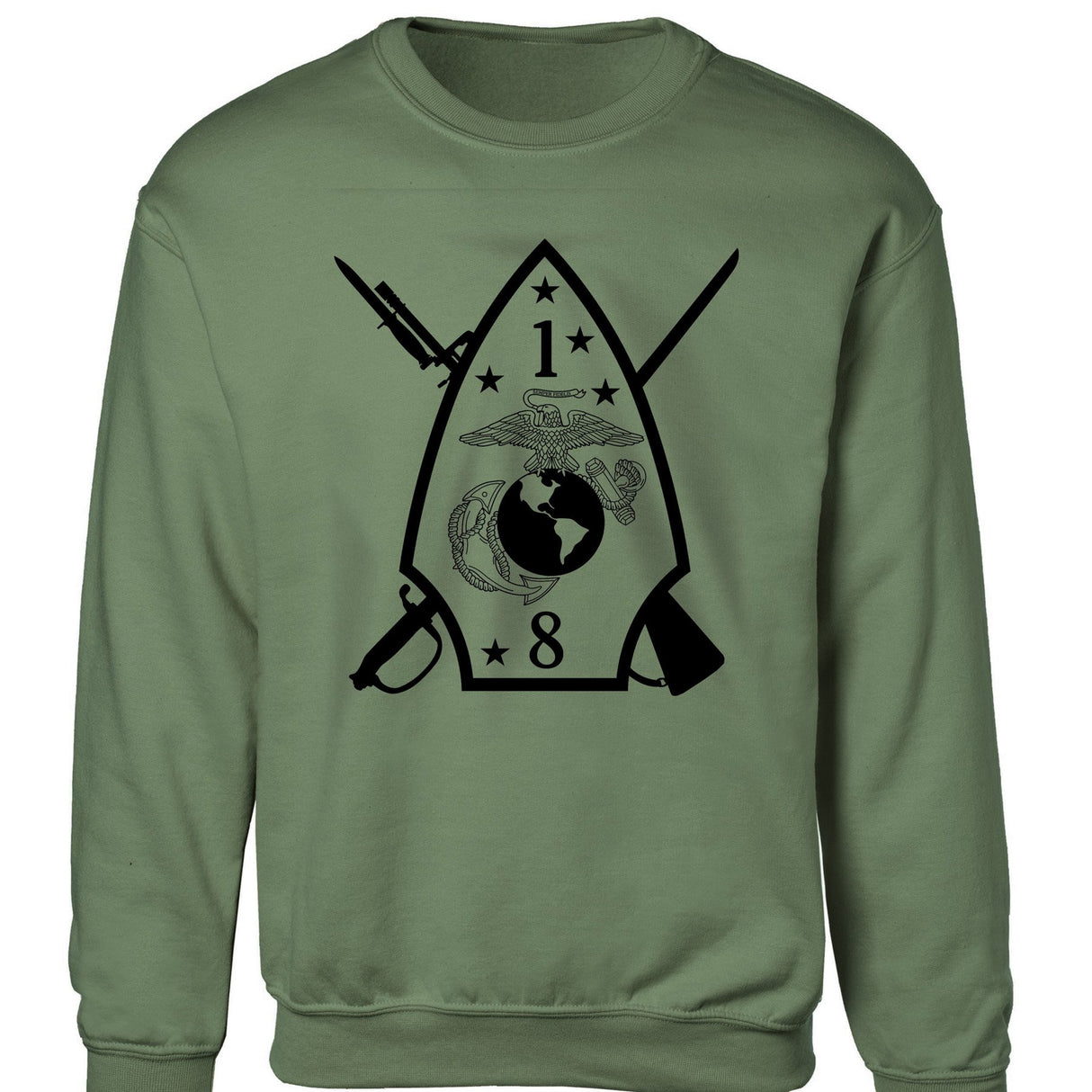 1st Battalion 8th Marines Sweatshirt - SGT GRIT
