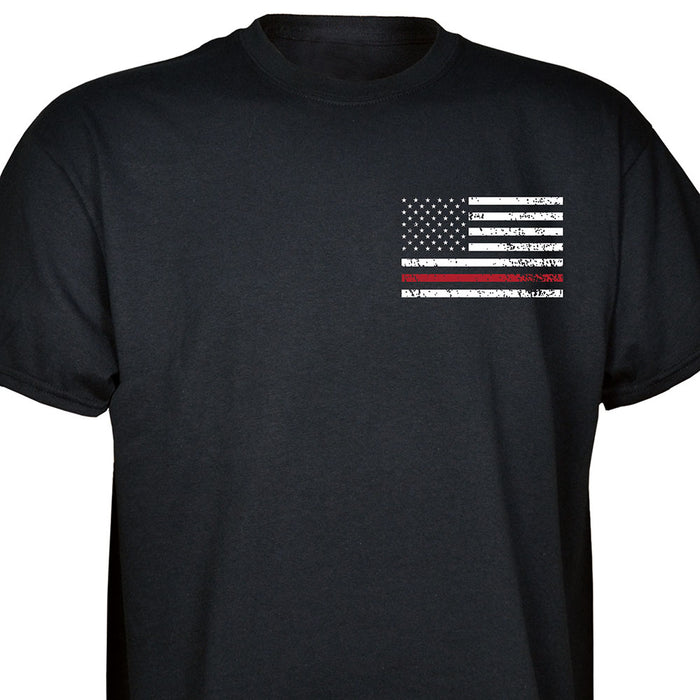 Marine Corps Blood Stripe Flag Black T-shirt