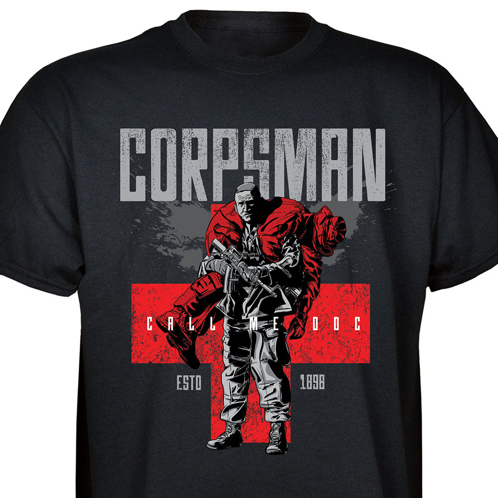 Corpsman Full Front T-shirt - SGT GRIT