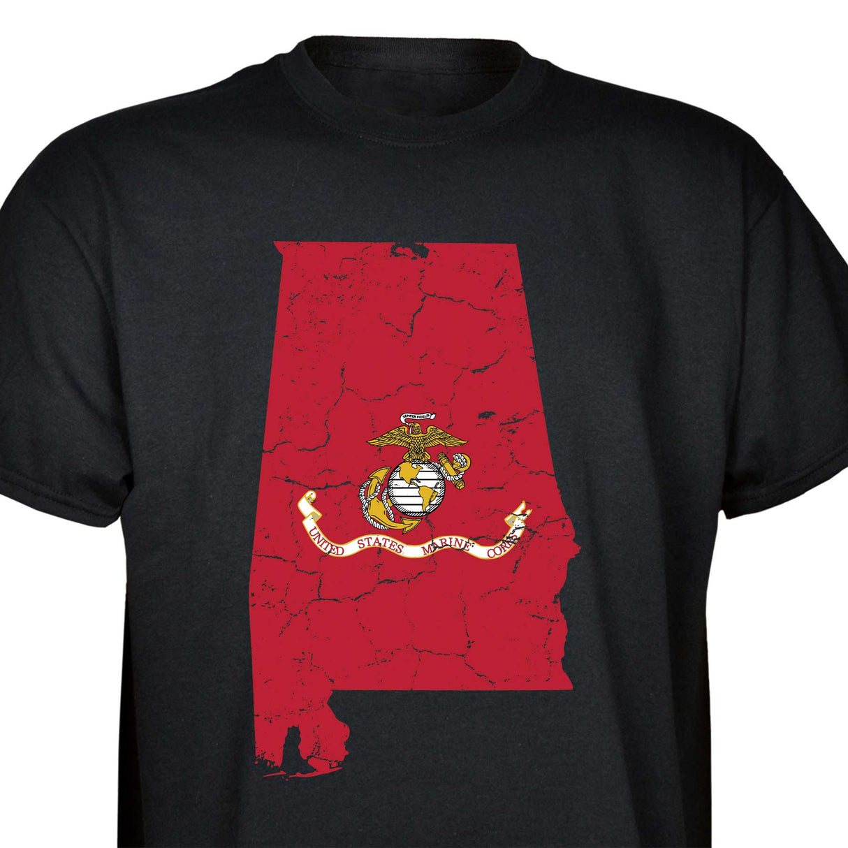 Customizable USMC T-Shirt with Choose-your-State Option - SGT GRIT