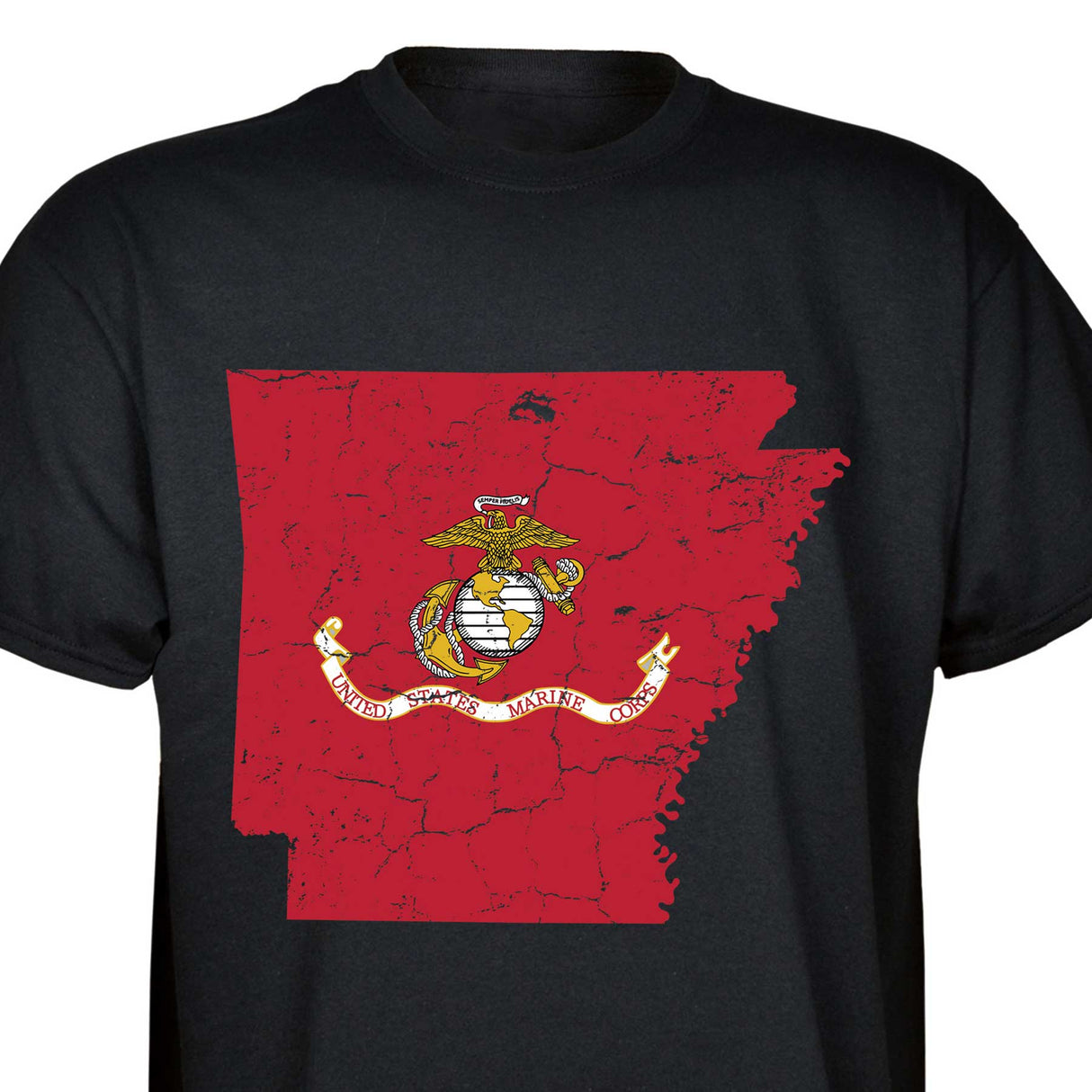 Customizable USMC T-Shirt with Choose-your-State Option - SGT GRIT