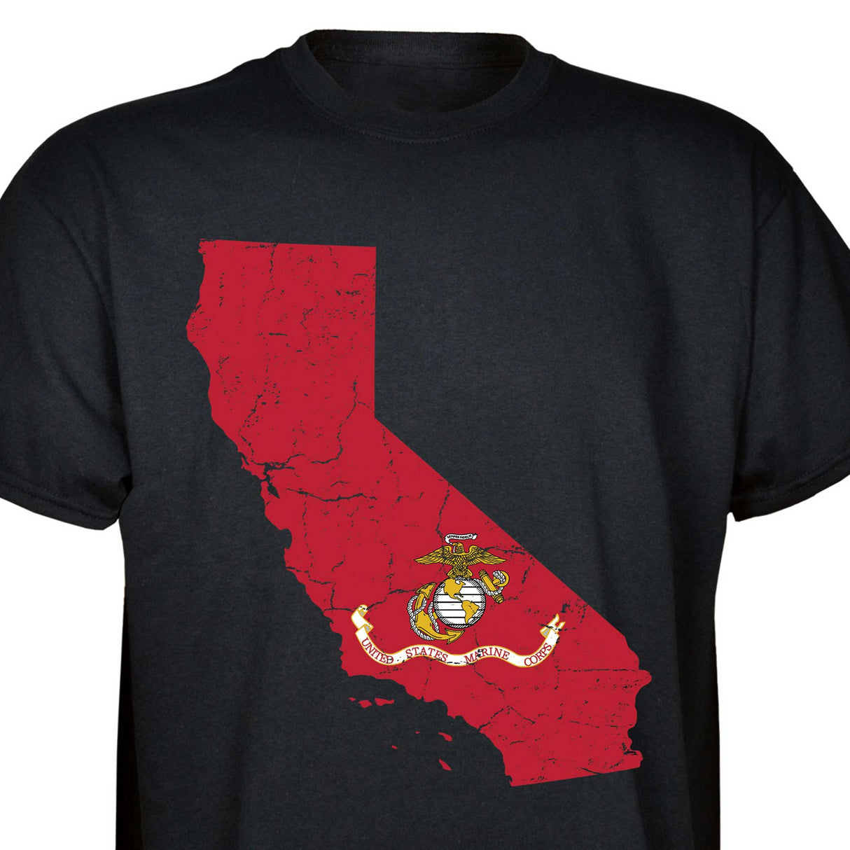 Customizable USMC T-Shirt with Choose-your-State Option - SGT GRIT